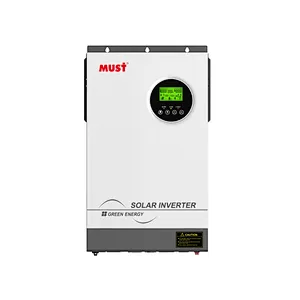 MUST 5KW 500VDC Hybrid Solar Inverter With MPPT Controller Pure Sine Wave Inverter Batteryless for Solar Energy System