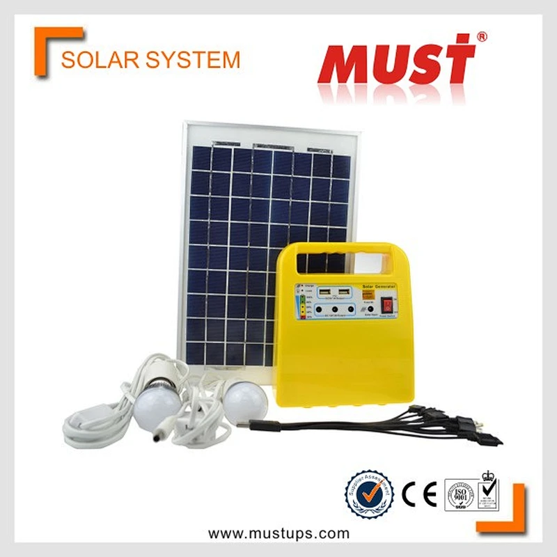 10W Mini Solar Independent Power Supply Camping Solar System with Solar Panel, Lead-acid Battery and Solar Controller
