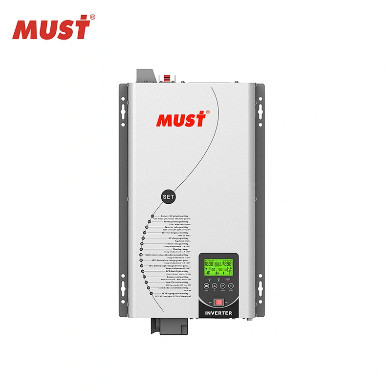 MUST Hybrid solar power inverter 1kw to 6kw split phase output home use inverter price