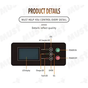 MUST 1kva to 2kva low frequency solar inverter for water pump inverter system