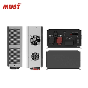 MUST solar inverter 2kw 3kw 4kw on/ off grid solar Inverter with solar controller AC charger hybrid solar inverter power