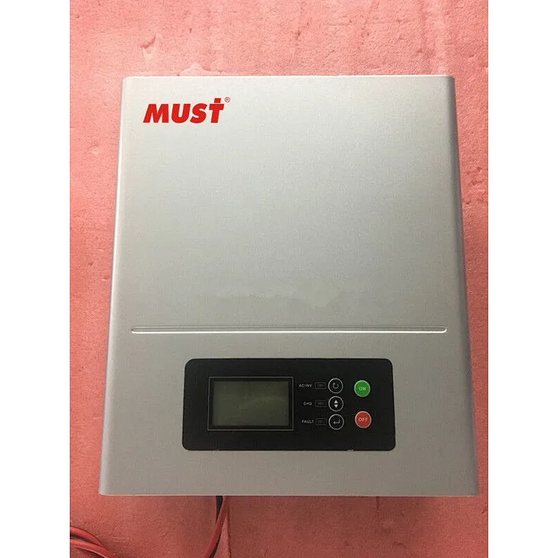 Hot  selling MUST Deep discharge protection solar inverter 1200W DC24V to AC230V pure sine wave solar inverter