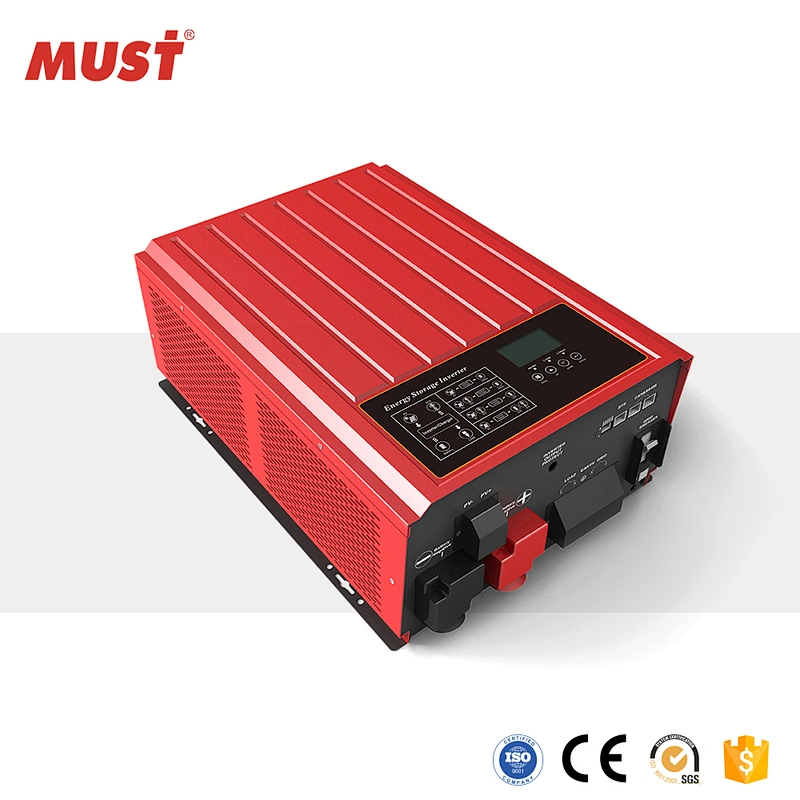 MUST brand 3000 Watts 120V 240v split phase inverter with LCD display with changing current, changing voltage