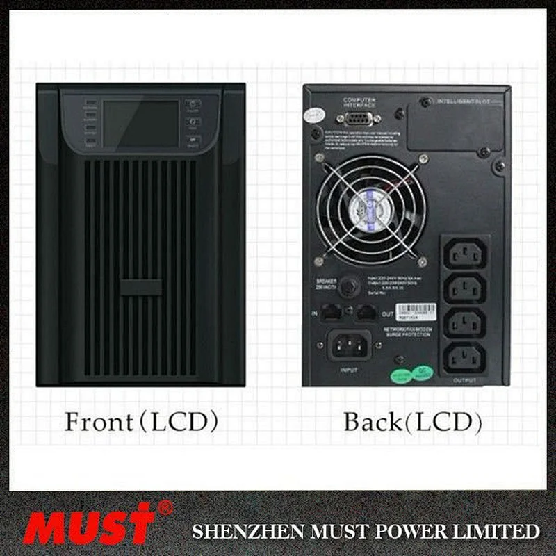 MUST mini ups 220v 1kva 2kva 3kva smallest ups battery backup online ups