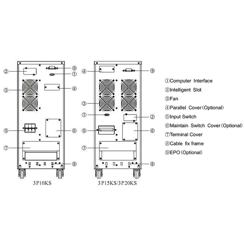 MUST Single phase 220v 230v online ups 6kva 4800w with inside battery true online 0ms transfer