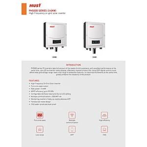 PH5000 series high frequency on grid tie solar inverter