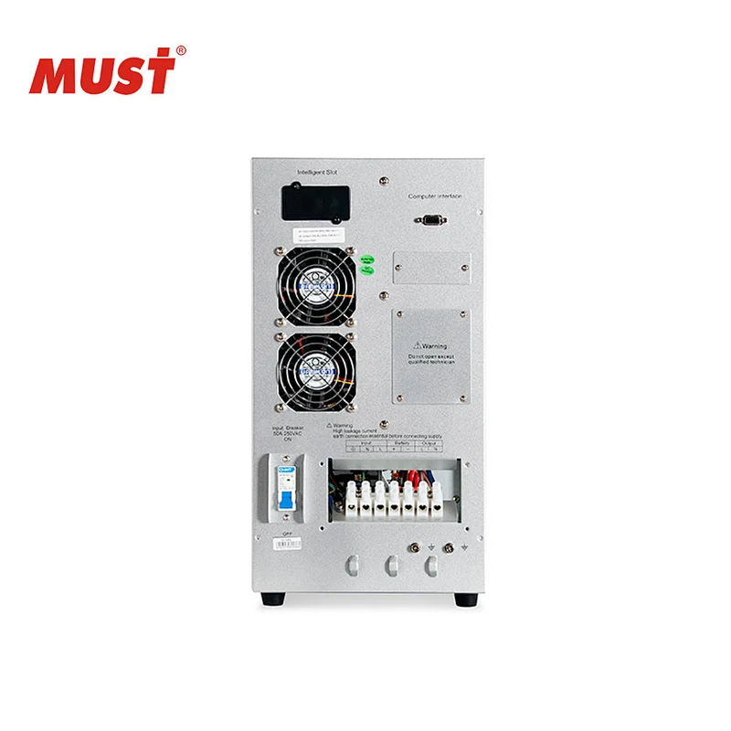 MUST High frequency online UPS 3phase input single phase output 10KW pure sine wave output