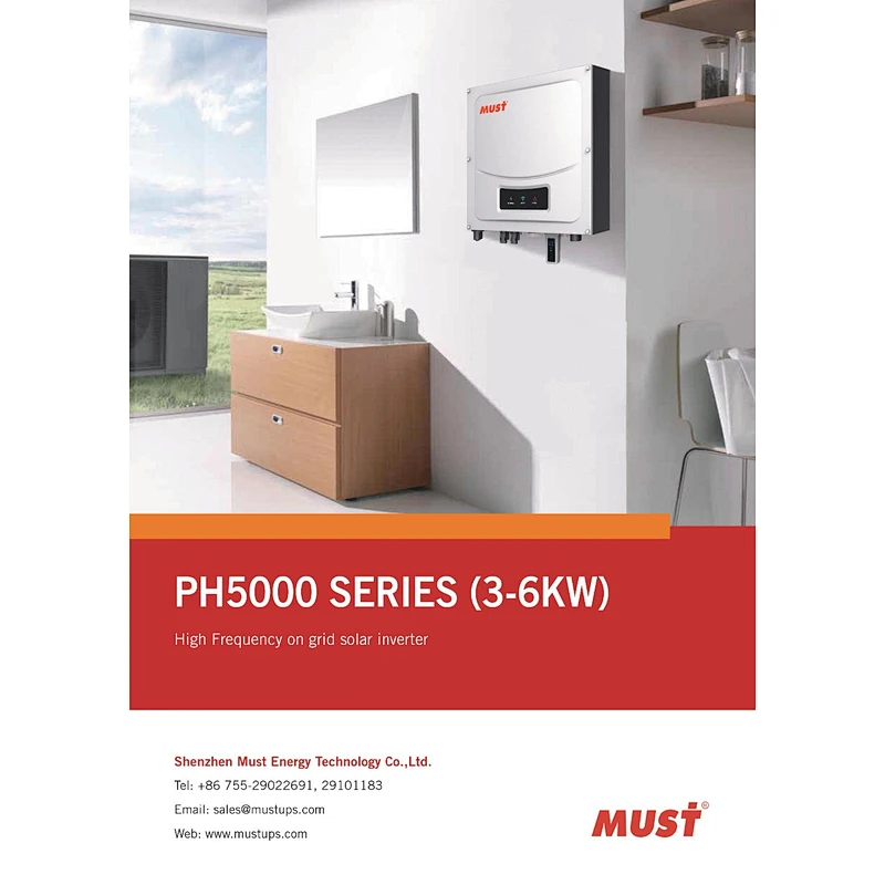 MUST Hybrid inverter 5kw without battery 550vdc pv inverter 5000w PV inverter inversor  onduleur falownik cena falownika