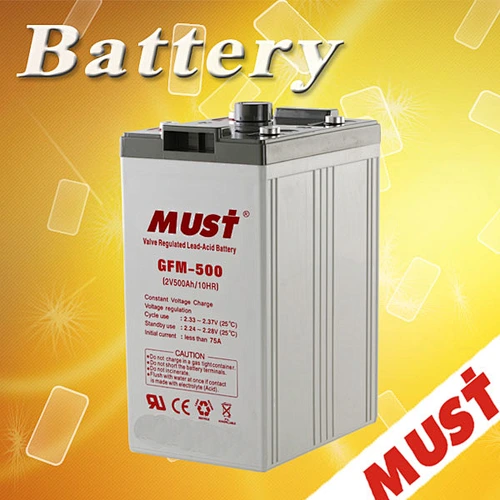 Factory directly GFM2-500 sealed lead acid 2v 500ah solar battery