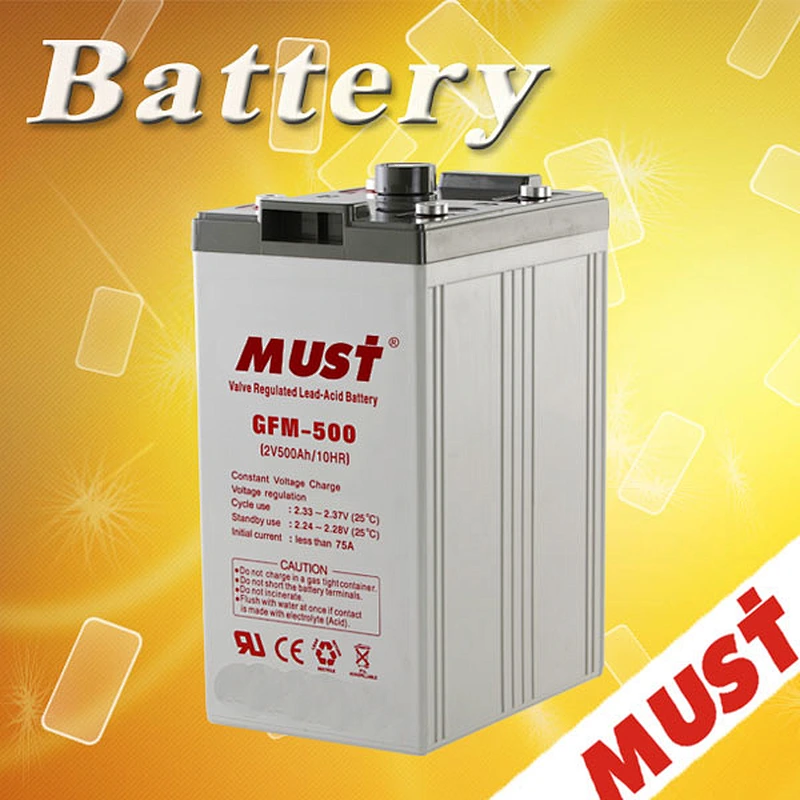 Factory directly GFM2-500 sealed lead acid 2v 500ah solar battery