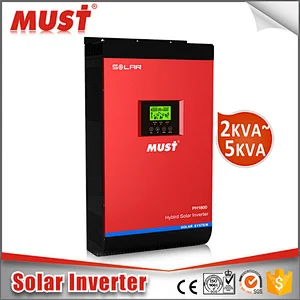 MUST 5KVA 48V 80A Hybrid solar mppt inverter charger pure sine wave high frequency power inverter for solar system