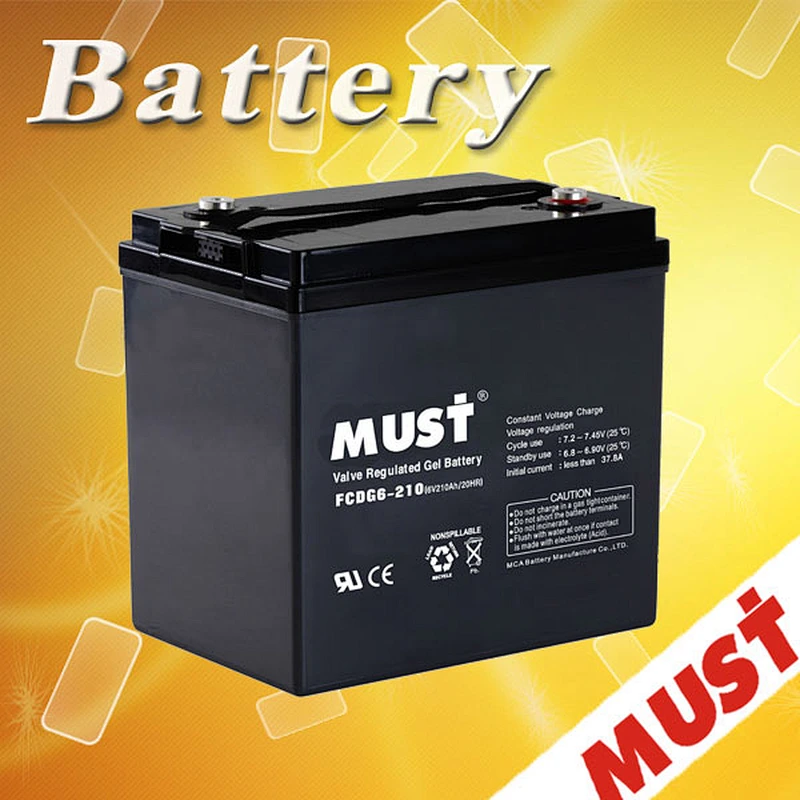 MUST POWER 12v 200ah Gel sealed lead acid AGM battery vrla battery Excellent Safety Performance rechargeable 20hr battery 12v 200ah