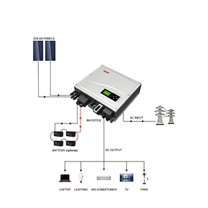 wifi hybrid solar inverter 3kw without battery or with battery optional