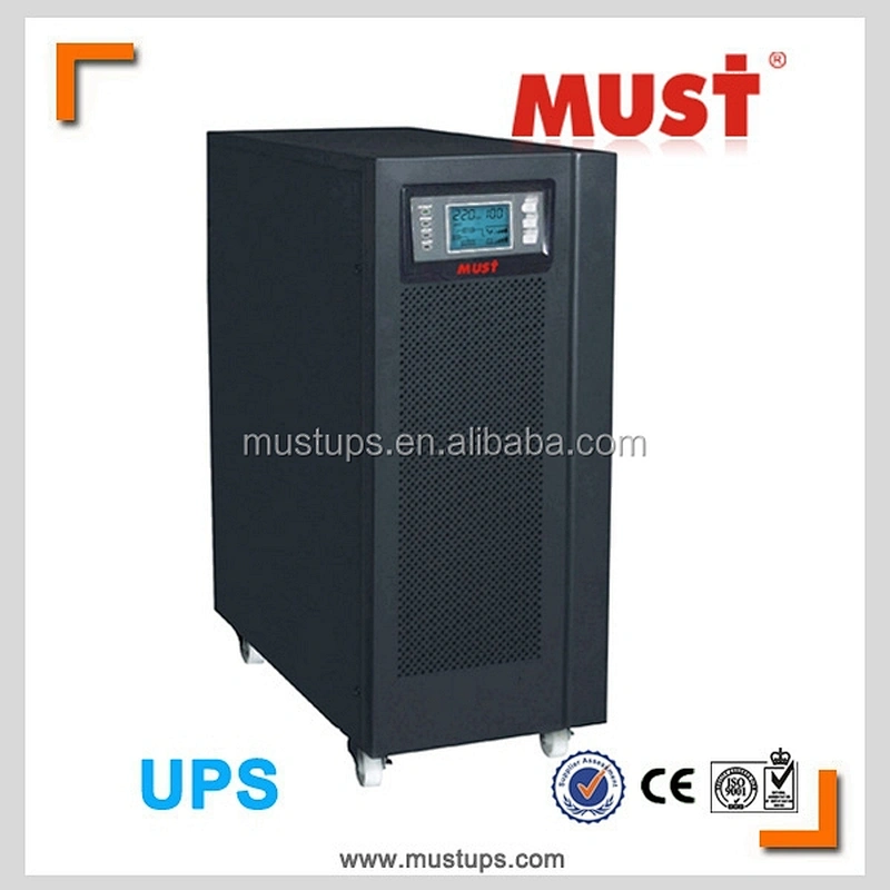 MUST POWER Competitive price hot sale 10000VA LCD display online ups, High reliablity, PF=0.8 online ups