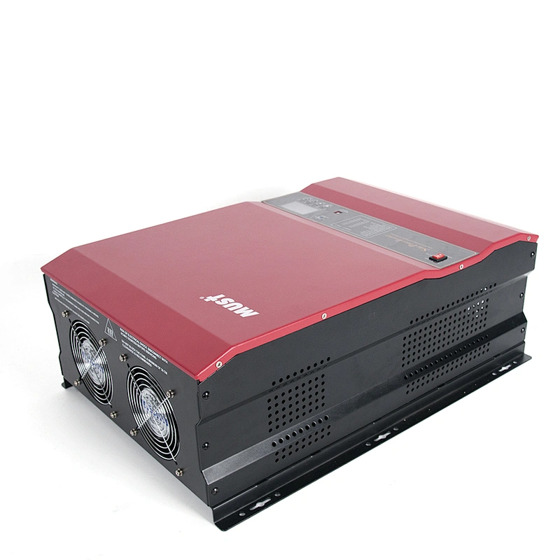 Low frequency pure sine wave inverter with 80A/100A charger controller