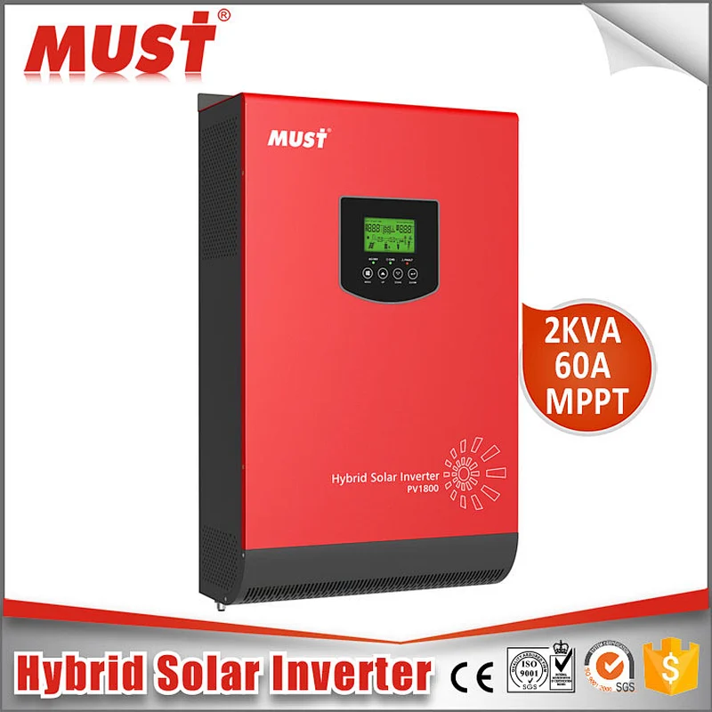 MUST Fresh New Hybrid Inverter 2KVA 3KVA 40A 60A MPPT 24V 48V MUST Solar Inverter