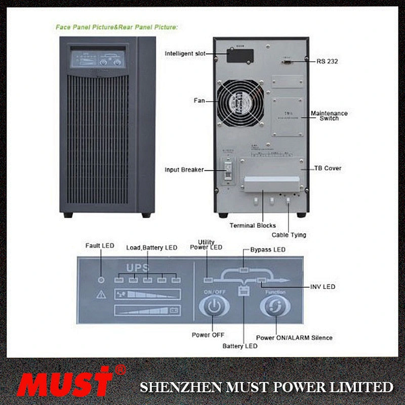 Factory direct sell high quality online ups 12v 220v 50hz 60hz 10 kva ups