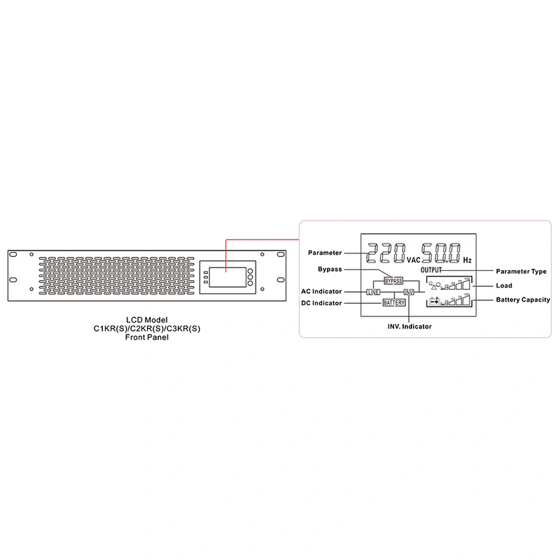 желідегі UPS MUST High Frequency Online UPS Single In Single Out UPS 1-10kva ups 3U design inversor  onduleur