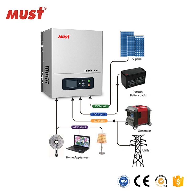1kva inverter 12v 220v 1440w 10 years quality panel solar inverter