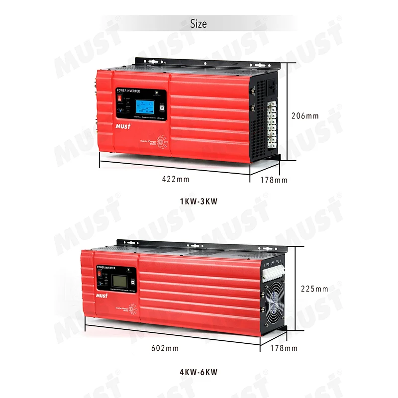MUST 100% genuine chinese manufacturer for must power inverter 6000 watt