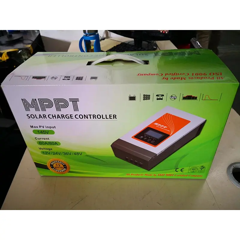 MUST Solar New MPPT 12/24/36/48V 60A 80A Solar Charger Controller with LCD Display