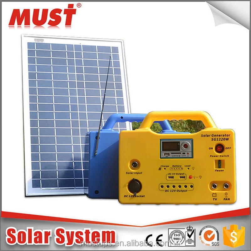 Smart Mini Portable 10W 20W 30W Modified Sine Wave DC Home Solar Lighting System Kits