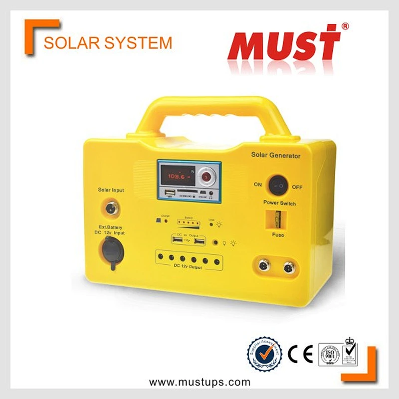 30W portable mini solar camping lamp system with build-in maintenance free battery