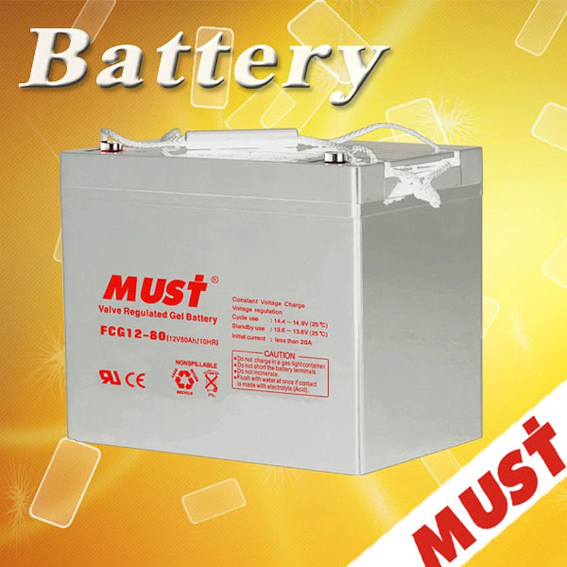 Must Brand Competitive Price 12V 200Ah Gel Sealed Lead Acid Battery for Solar Panel