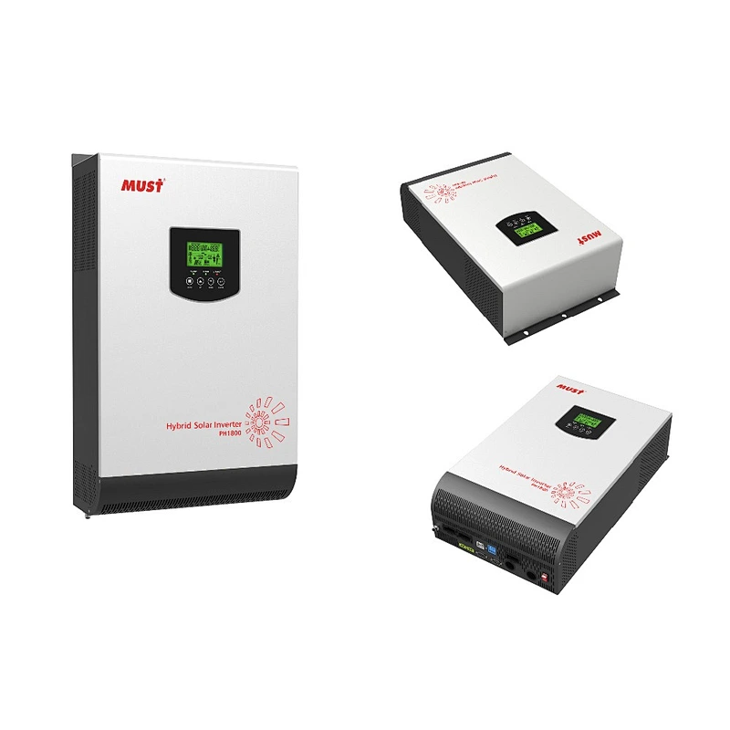 MUST PV1800 dc 24v 3kva 2400w hybrid solar inverter with 60A MPPT battery charger