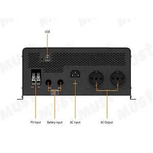 MUST 1kva to 2kva low frequency solar inverter for water pump inverter system