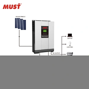 MUST High frequency hybrid solar inverter grid tie single phase output 5kw 48V good price promotion price