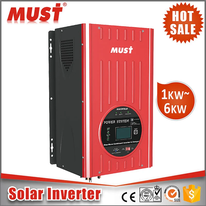 MUST POWER Solar Inverter Reviews 3KW 2KW 1KW 12V 24V 48VDC AGS Generator Function for home solar system
