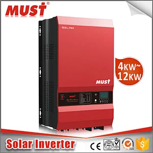 MUST POWER High quality mppt solar inverter 5kva off grid 5kw pure sine wave inverter with built-in MPPT charger inverter for home solar system
