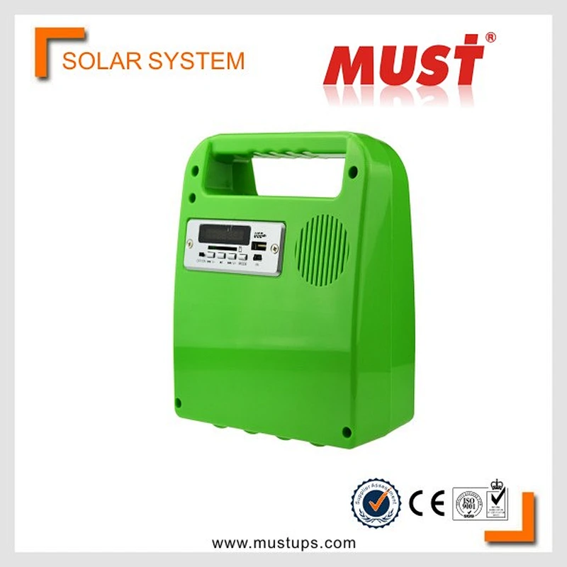 Portable Solar System Camping with 5V USB Output and 12V DC Output