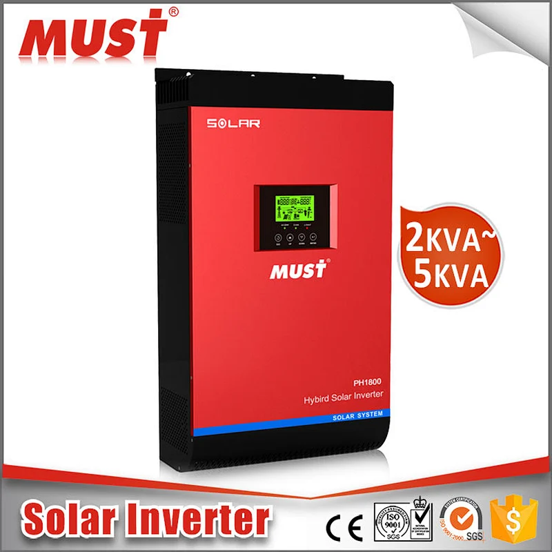 Hybrid Solar Power Inverter 2kw 3kw 4kw 5kw 10kw On/off Grid Tie Combined With Mppt Solar Charge Controller