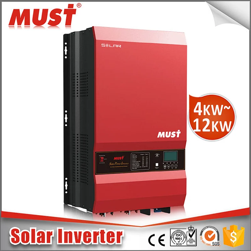 MUST NEW MUST 2KW 3KW 5KW 6KW 8KW 10KW Pure sine wave Inverter generator / inverter solar 24V 220V 5000W with 200A MPPT Solar Controlller