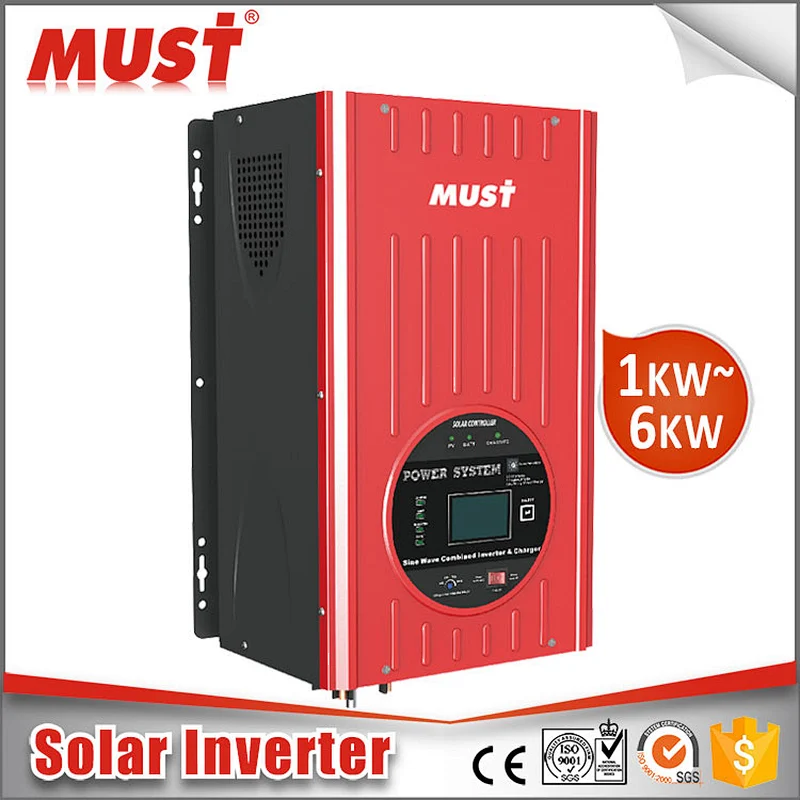 Must Power 12v 24v 3000W pure sine wave solar inverter for Home Use