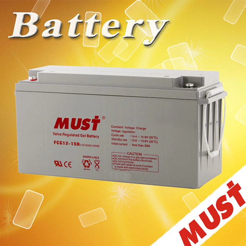 MUST POWER agm gel Solar farm and telecom system front terminal battery 100ah 12V
