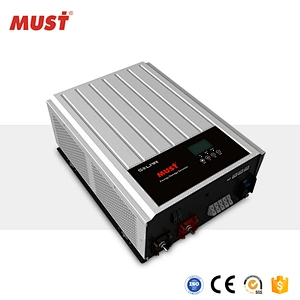 MUST brand 3000 Watts 120V 240v split phase inverter with LCD display with changing current, changing voltage
