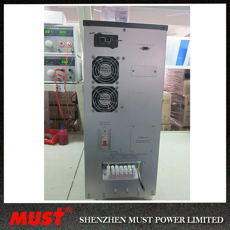 желідегі UPS MUST 10KVA ups battery management system with battery inside online UPS system