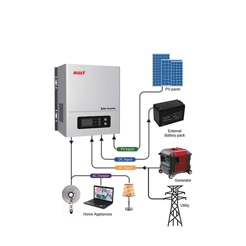 Excellent Quality 2000VA 1200W Solar Hybrid Inverter with Competitive Price