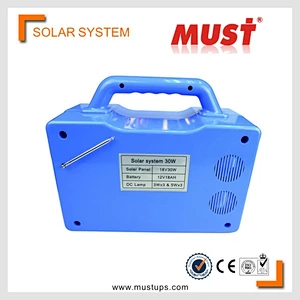 MUST solar system 30W/30w solar home lighting system with complete solar solution
