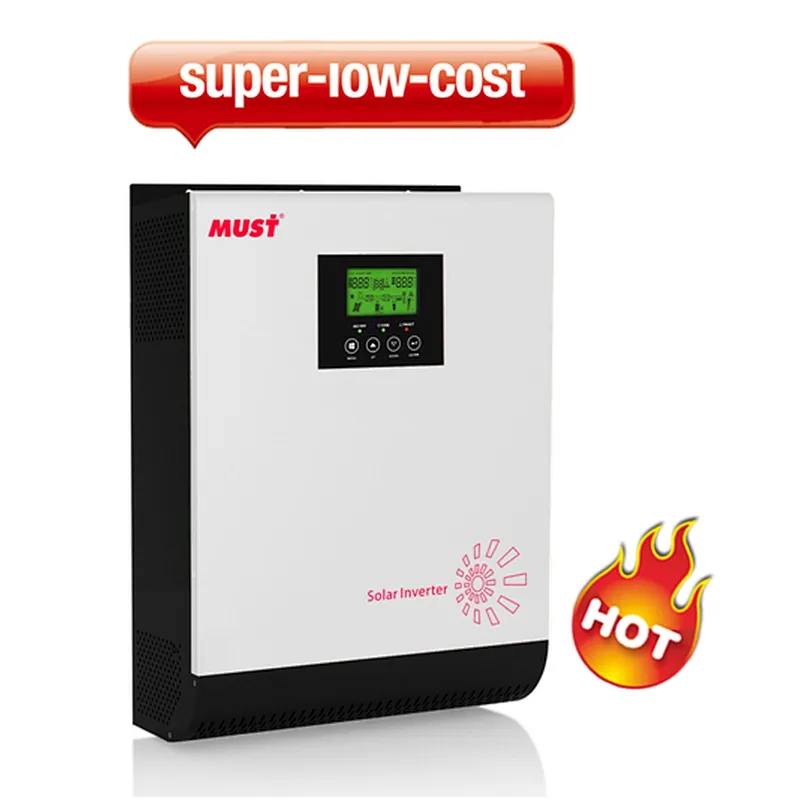 < MUST  SOLAR> off grid dc to ac solar inverter 3000w 12v 220v 3kw 24v 3000 watt pure sine wave inverter
