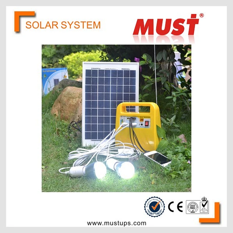10W Mini Solar Independent Power Supply Camping Solar System with Solar Panel, Lead-acid Battery and Solar Controller
