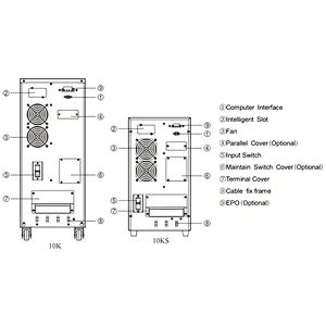 MUST Single phase 220v 230v online ups 6kva 4800w with inside battery true online 0ms transfer