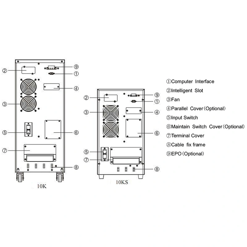 MUST Single phase 220v 230v online ups 6kva 4800w with inside battery true online 0ms transfer