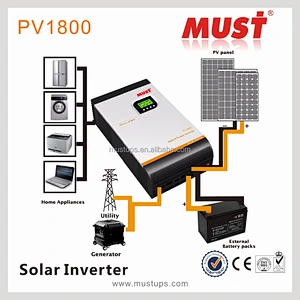 HOT PV solar inverter 5KVA 4KVA 3KVA 2KVA inbuilt MPPT solar controller