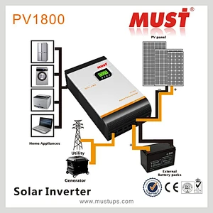 MUST PV1800 Lowest Price solar inverter with battery 3kva