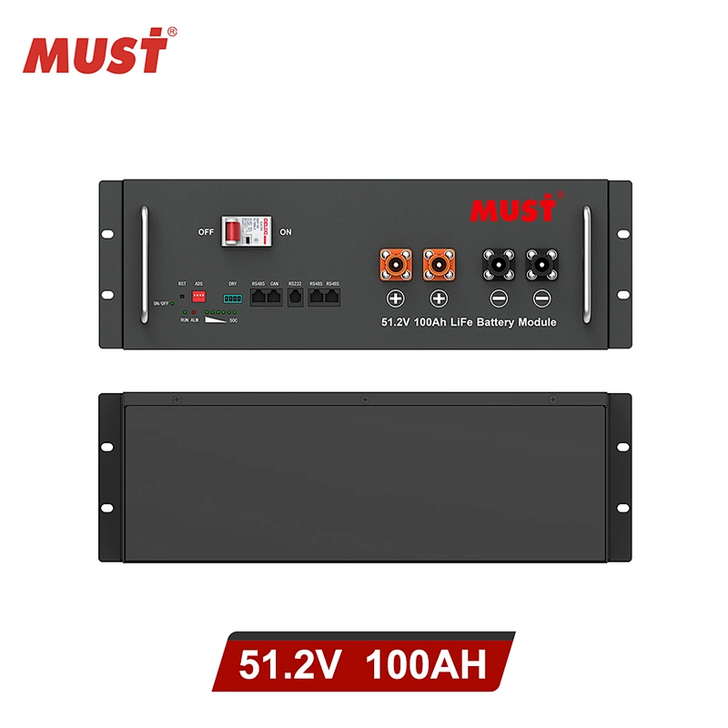 MUST Rack Mount Lithium Ion Batteries 48V 100AH 200AH 12v 150ah lithium ion battery