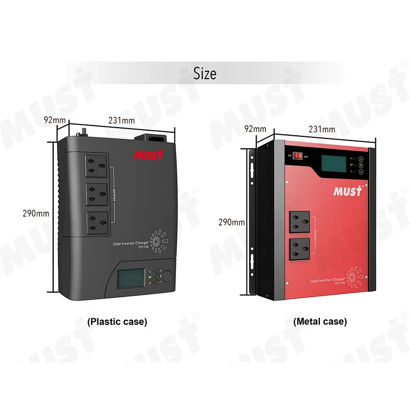 Hot! 12V 24V 1000w DC to AC modified sine wave car solar inverter with LCD Display